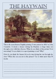 English Worksheet: The Haywain