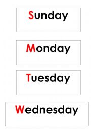 English Worksheet: DAYS OF THE WEEK