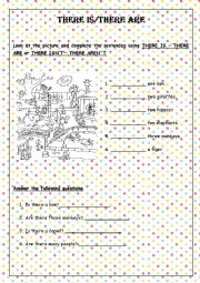 English Worksheet: There is There are