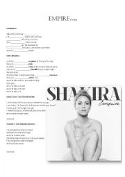 English Worksheet: Empire - Shakira