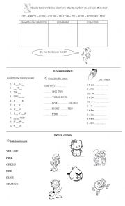English Worksheet: 1 Classes - Review