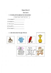 English Worksheet: Happy Street 2 Unit 4