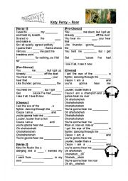 English Worksheet: Katy Perry - Roar