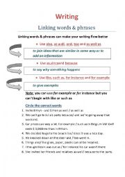 Writing - Linking words & Phrases 