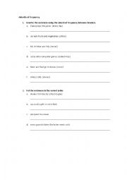 English Worksheet: Adverbs of frequency