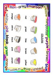 English Worksheet: COLOURS