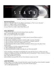 English Worksheet: Stalker Video Worksheet