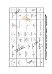 English Worksheet: Ladder about Present Simple and Present Continuous