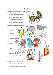 English Worksheet: weather