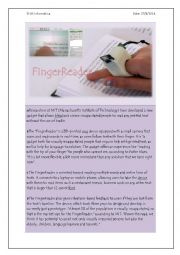 English Worksheet: Finger Reader