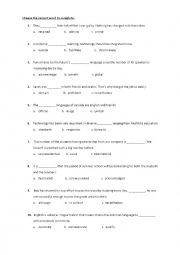 English Worksheet: Global English Vocabulary