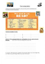 English Worksheet: Reading habits