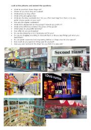 English Worksheet: Shopping speaking practice