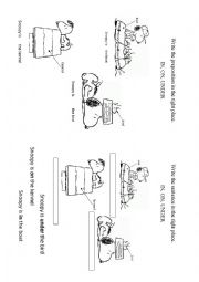 English Worksheet: prepositions (in, on, under)