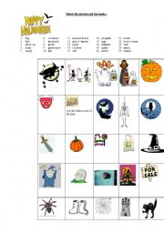 English Worksheet: Halloween vocabulary