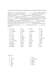 English Worksheet: First Certificate Use of English Exercises