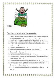 English Worksheet: Jobs