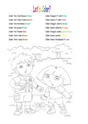 English Worksheet: Coloring