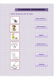 English Worksheet: COMMANDS