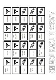 English Worksheet: Dominos- Places in town