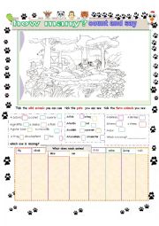 English Worksheet: Describing animals