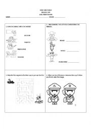 Jobs activities for first graders