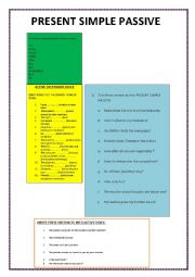 English Worksheet: PRESENT SIMPLE PASSIVE