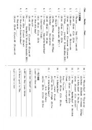 English Worksheet: Grammar Exercise