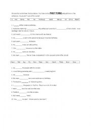 English Worksheet: Irregular past tense verb test/review