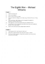 English Worksheet: Questions on The Eighth Man Chapter 1-2