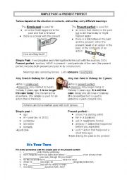 English Worksheet: simple past vs present perfect