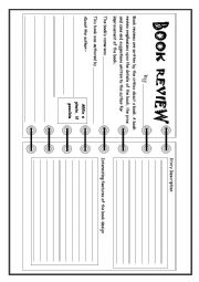 English Worksheet: BOOK REVIEW+ BOOK REVIEW MANUAL