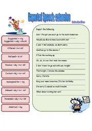 English Worksheet: Reported speech