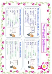English Worksheet: The Present Continuous