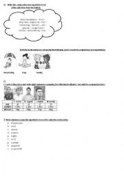 Comparatives and superlatives