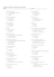 City of Bones movie worksheet - The Mortal Instrument series 