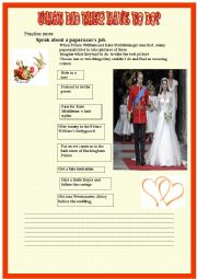 English Worksheet: What did they have to do? had to /obligation