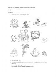 English Worksheet: STARTERS EXAM