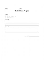 Lets make a quiz with passive verbs