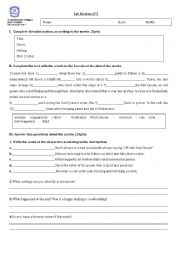 English Worksheet: Alice in Wonderland (Movie)