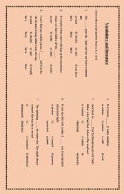 English Worksheet: Vocabulary and grammar test (187 sentences) multiple choice 