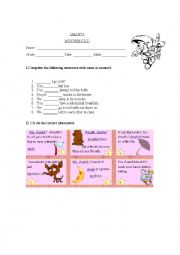 English Worksheet: Must /should test 