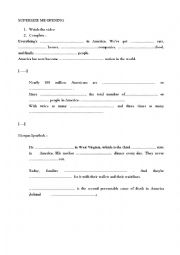 English Worksheet: supersize me opening