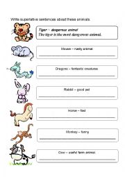 English Worksheet: superlatives