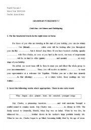 English Worksheet: 4th Year Arts Grammar Booklet