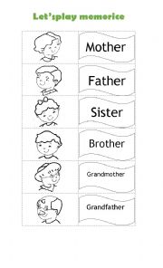 English Worksheet: family members