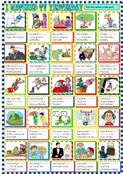 English Worksheet:  I watched TV yesterday:Past simple , regular verbs for young learners