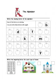 English Worksheet: alphabet