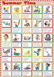 English Worksheet: Summer Time