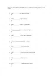 English Worksheet: present simple: affirmative, negaive, interrogatve